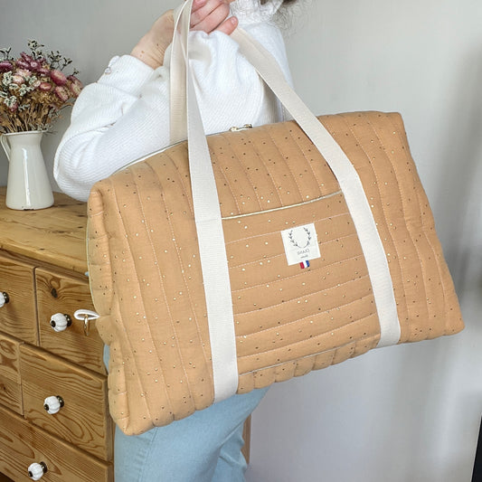 Hélène le sac week-end camel doré