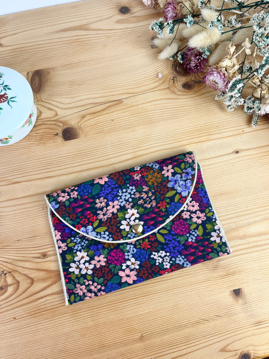 Le porte monnaie fleurs violet