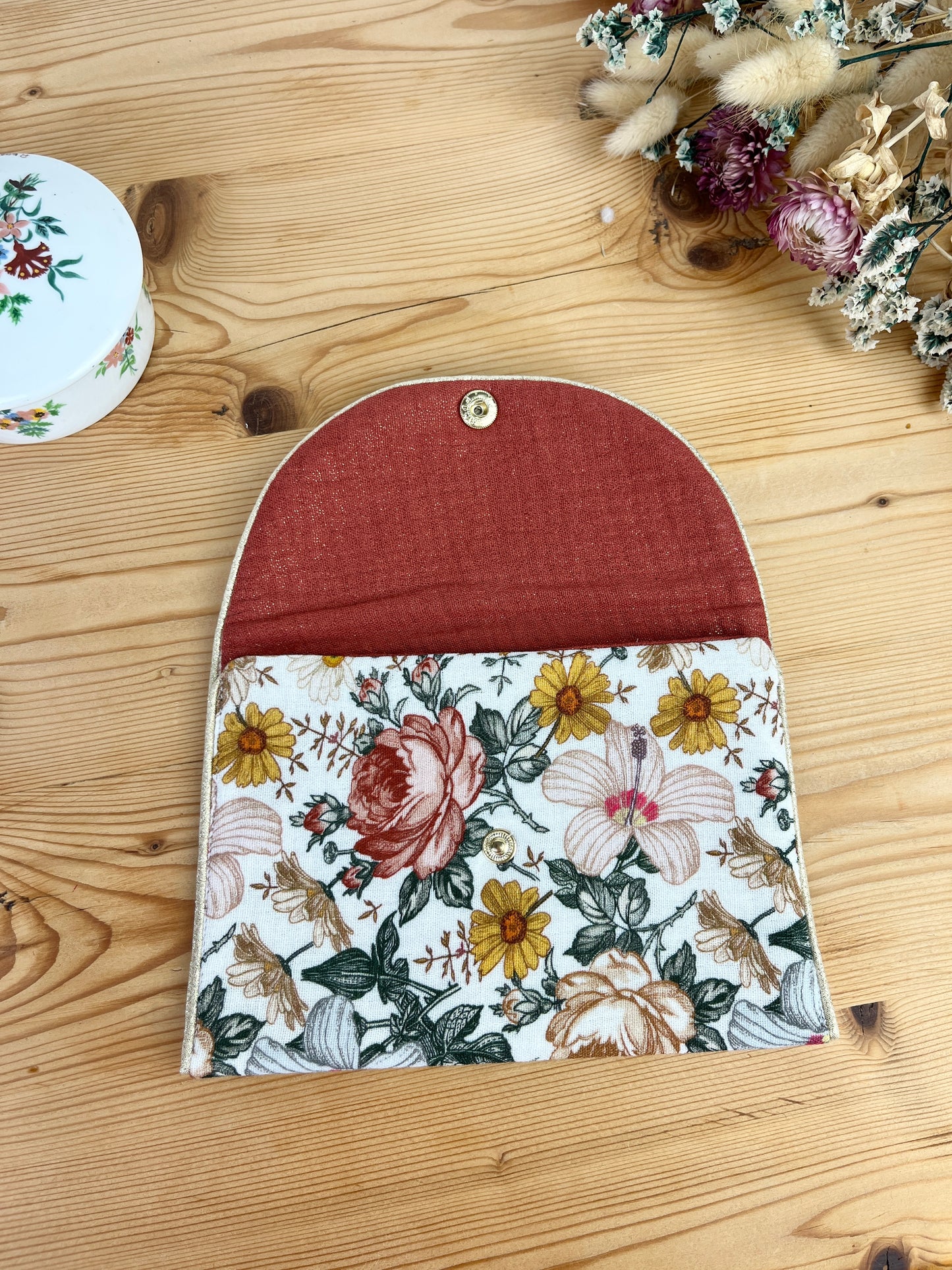 Le porte monnaie fleurs vintage