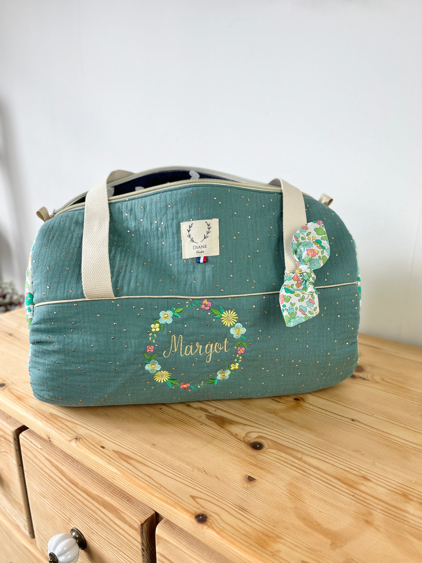 Sac Pernelle eucalyptus et couronne fleurie