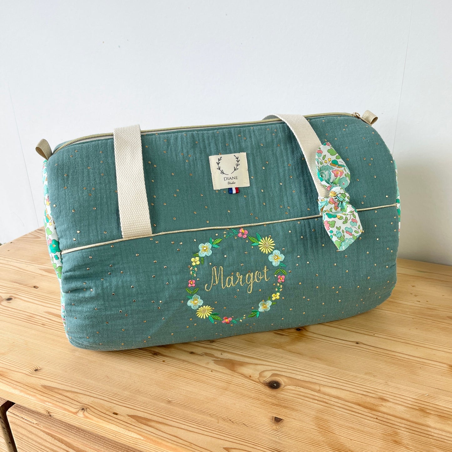 Sac Pernelle eucalyptus et couronne fleurie