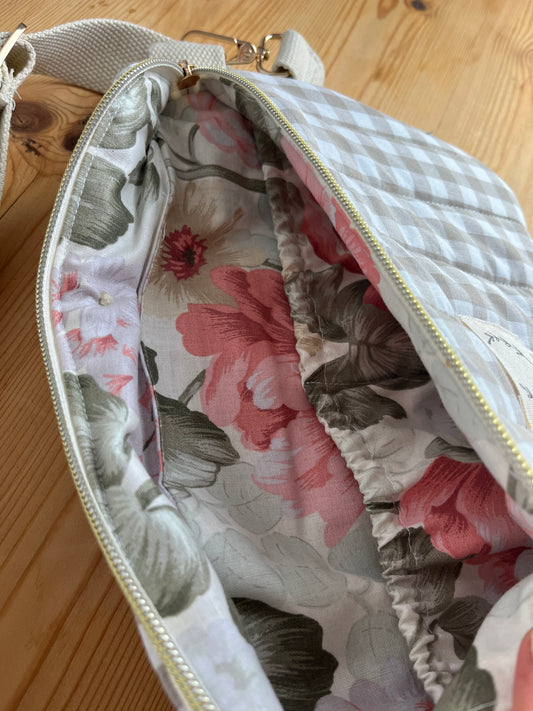Le sac banane vichy beige