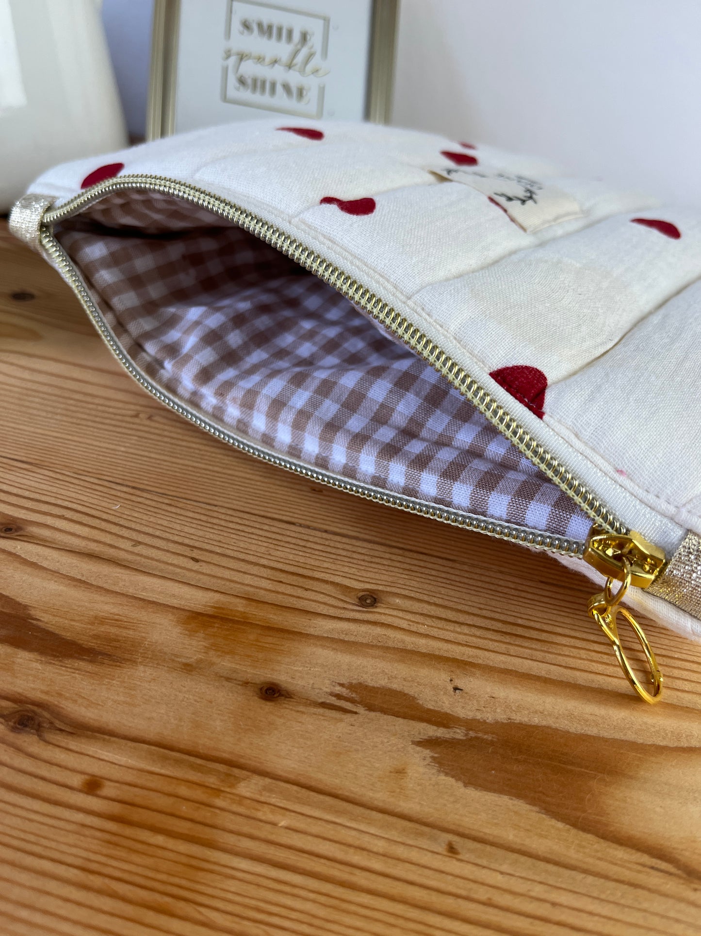 Pochette plate gaze coeurs