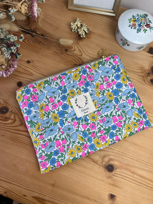 Pochette plate Liberty of London stabilo fluo