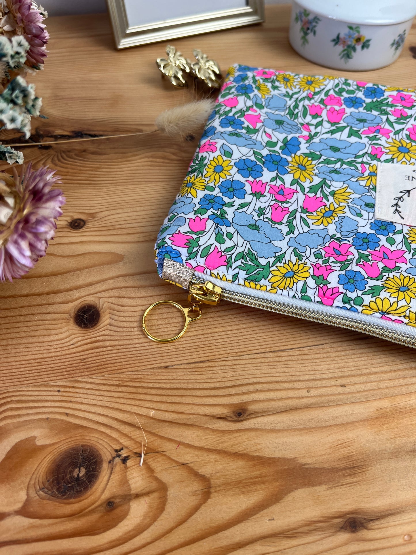 Pochette plate Liberty of London stabilo fluo