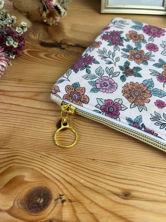 Pochette plate coton marion rose