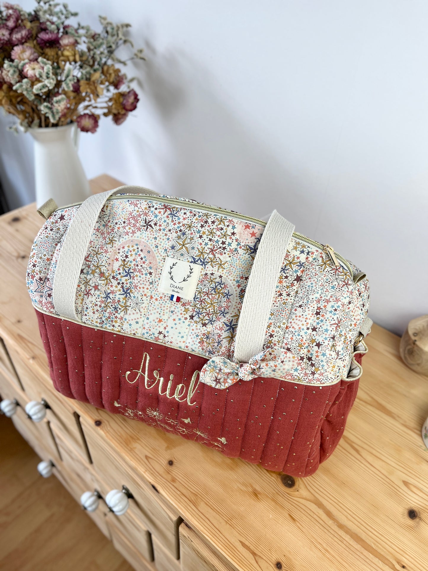 Ensemble : sac à langer, protège carnet et sac à dos Eglantine