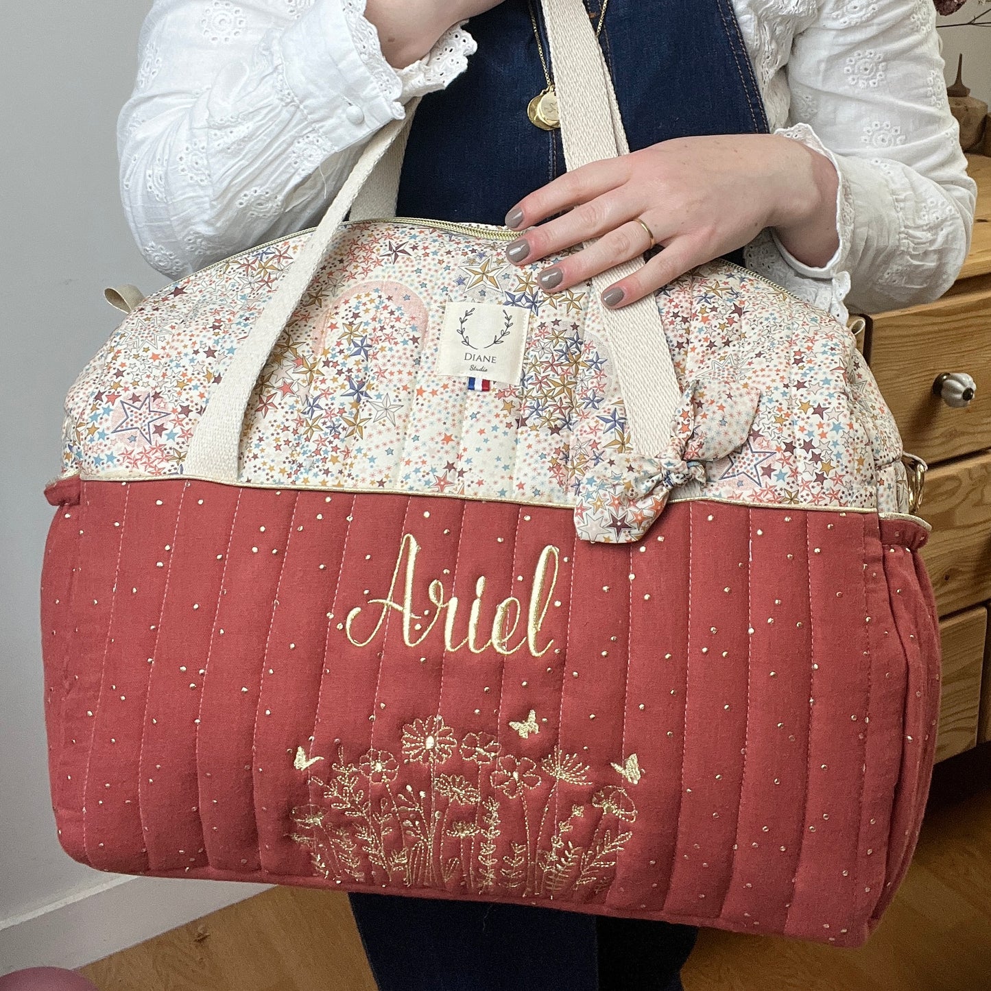 Ensemble : sac à langer, protège carnet et sac à dos Eglantine