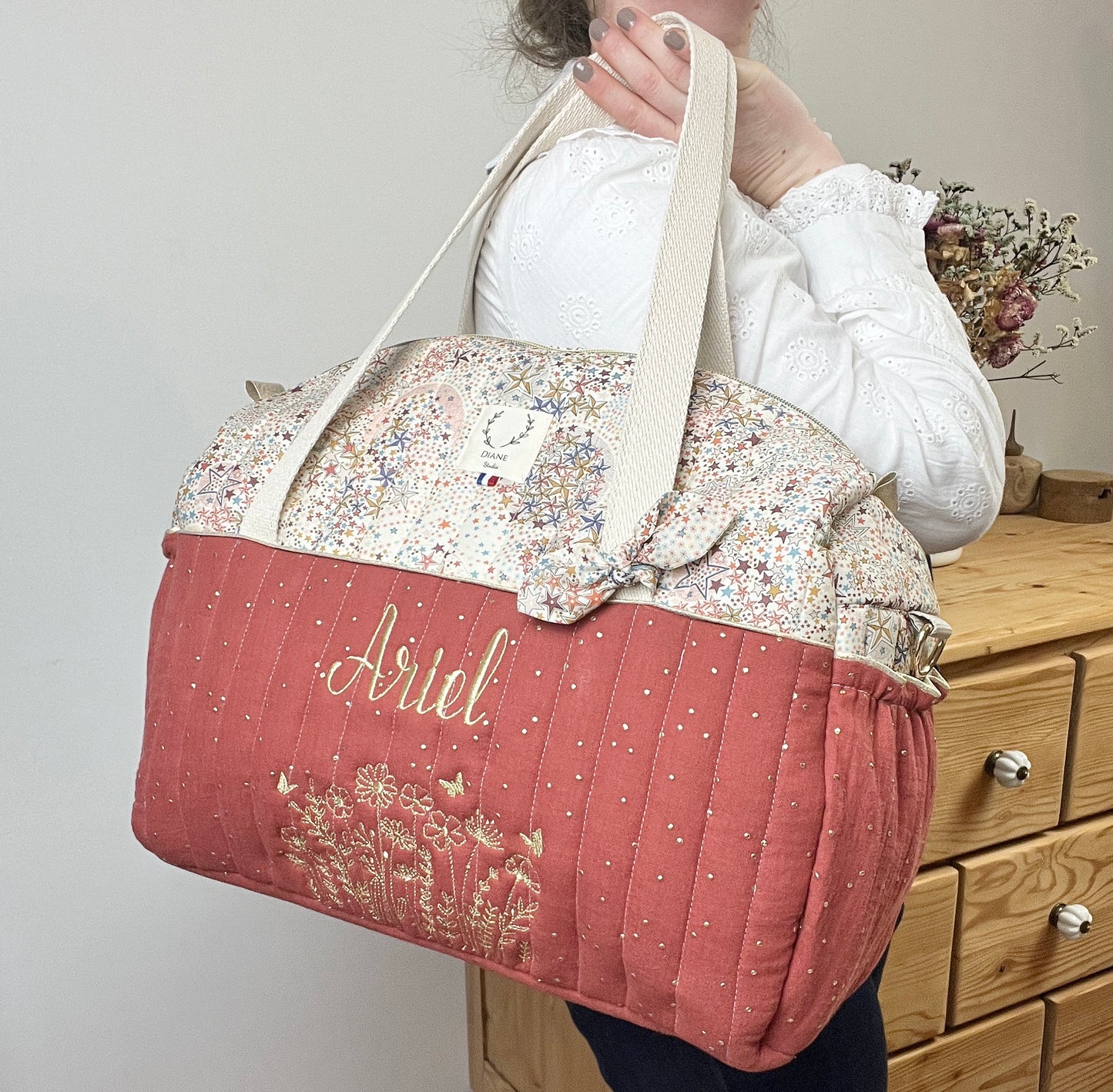 Ensemble : sac à langer, protège carnet et sac à dos Eglantine