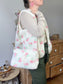 Prototype gilet sherpa fleuri pastel taille S-M