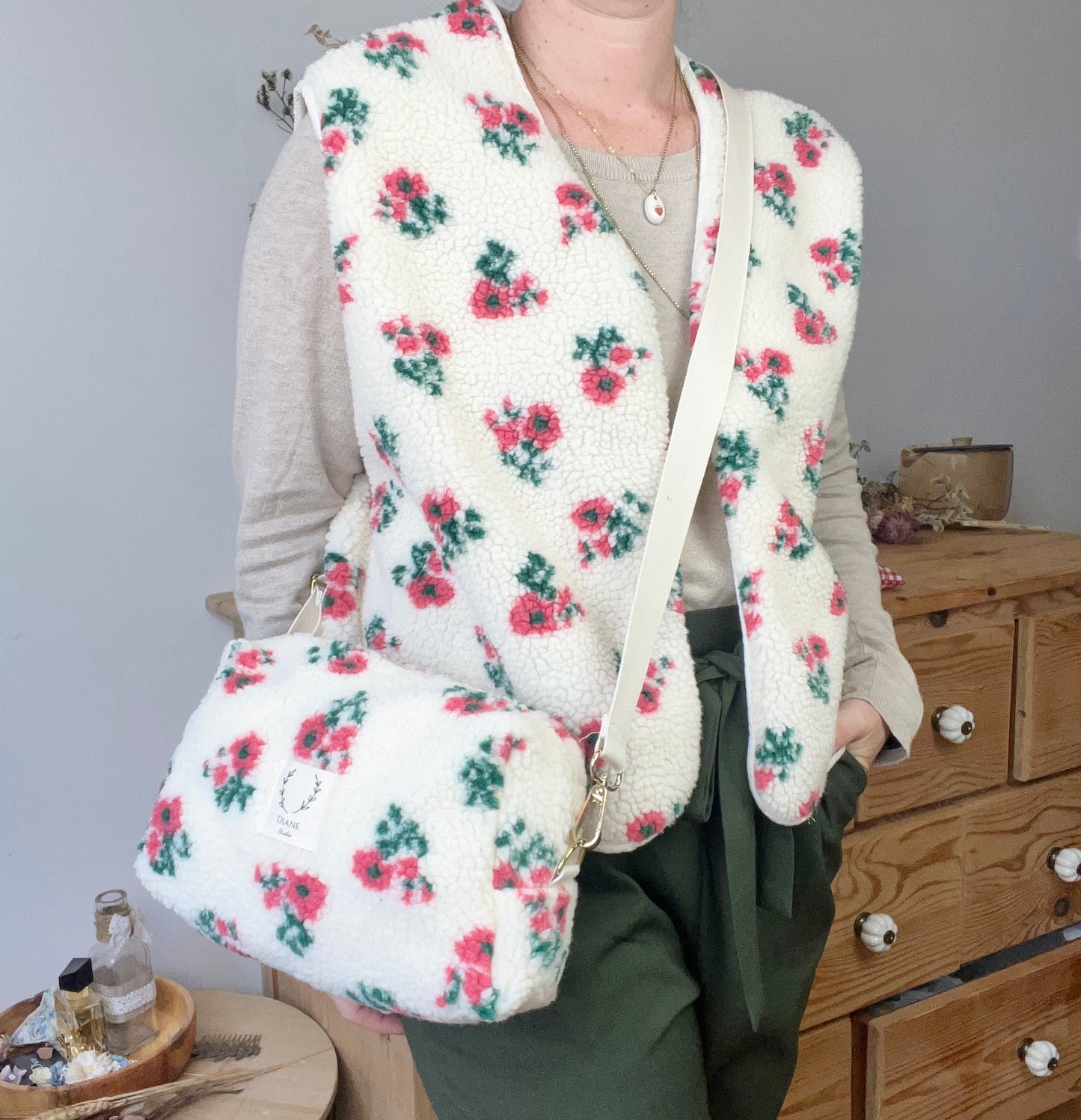 Ensemble : gilet et sac Colette