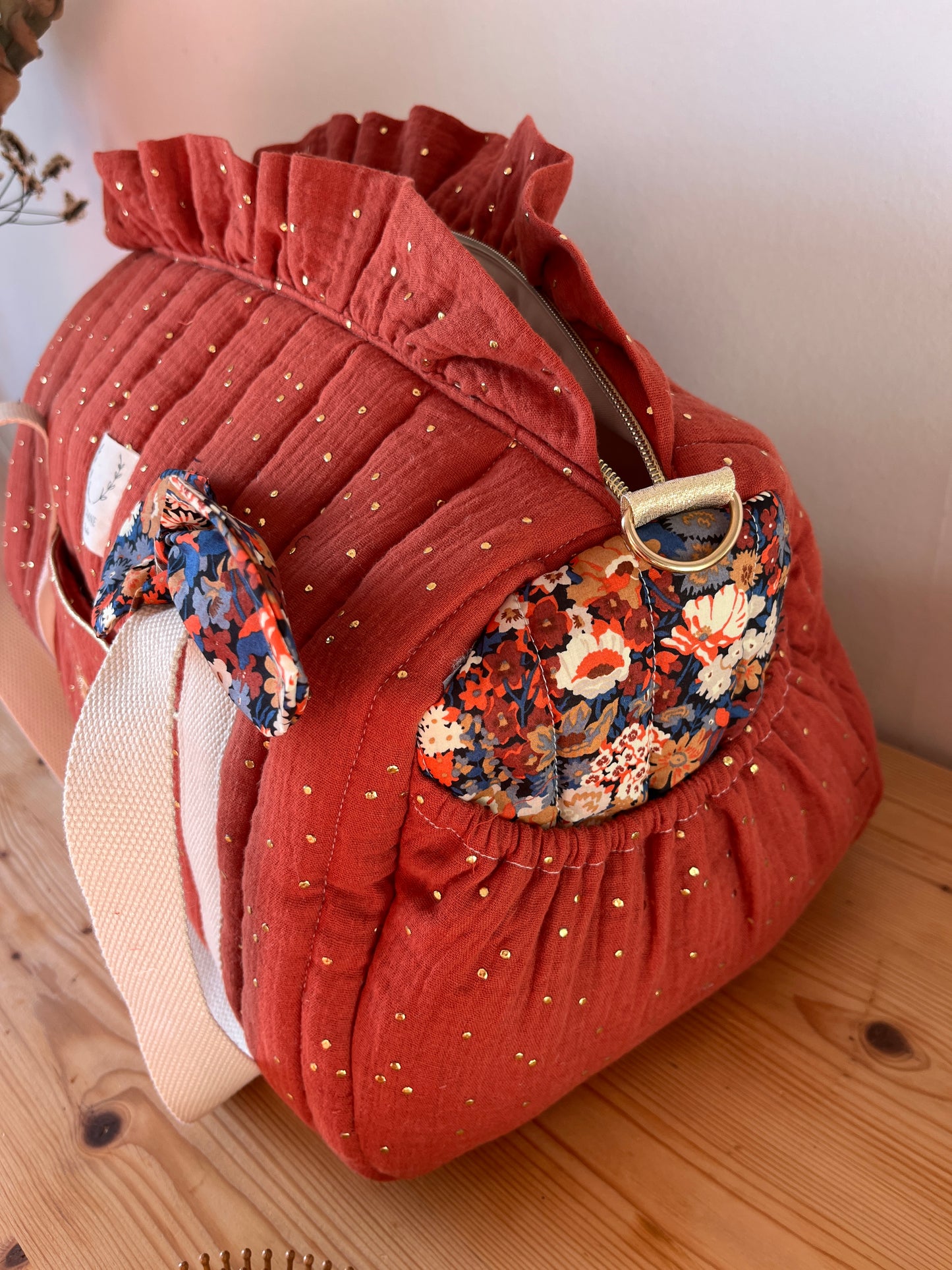 Ensemble : sac polochon et protège livret de famille personnalisables