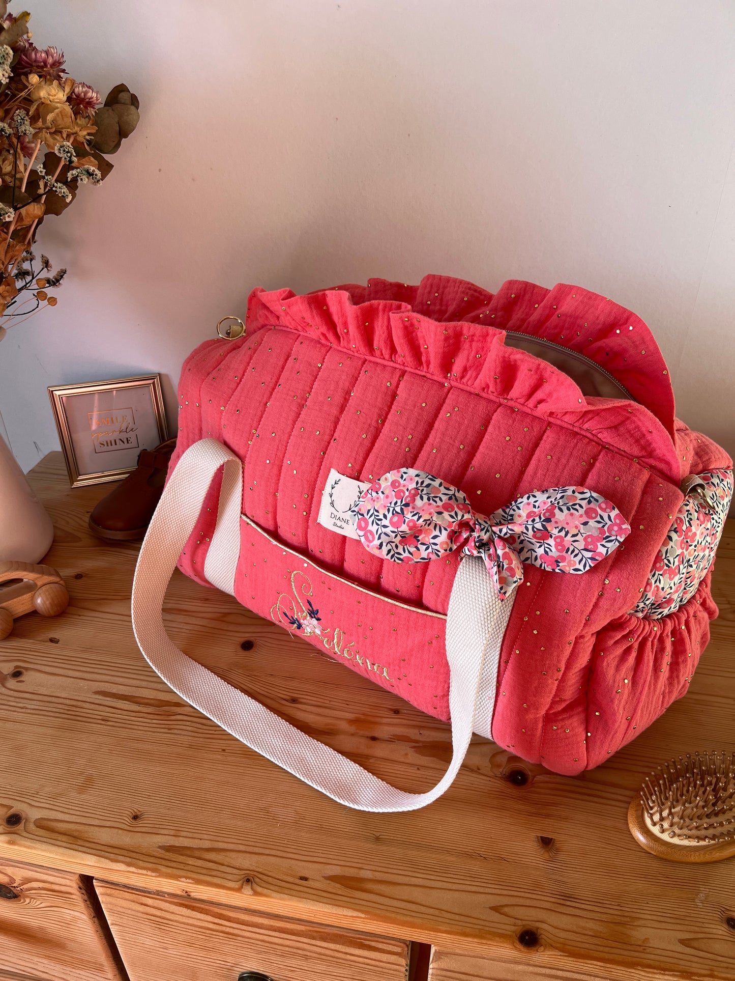 Louison le sac polochon volant corail ou eucalyptus