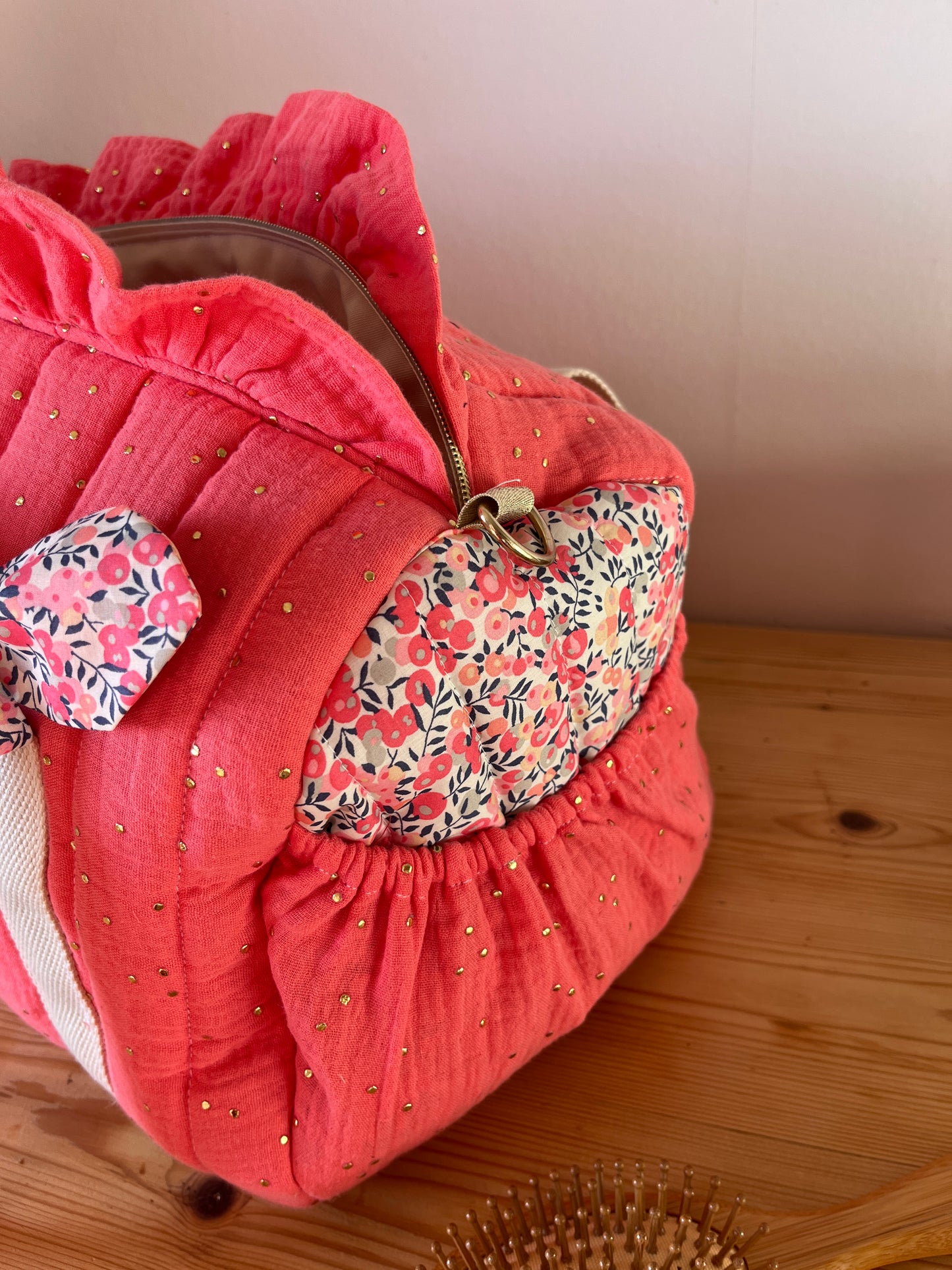 Louison le sac polochon volant corail ou eucalyptus