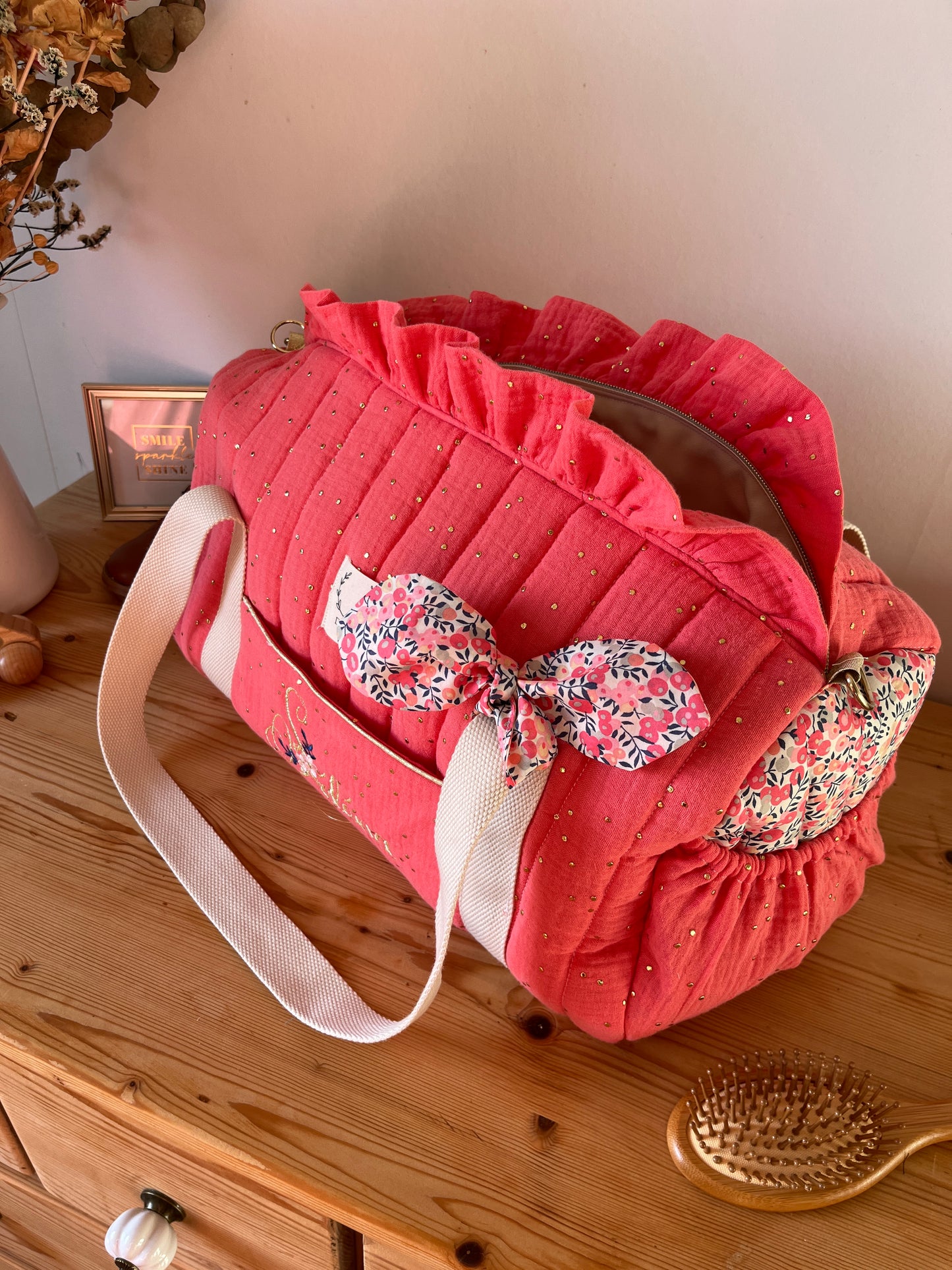 Louison le sac polochon volant corail ou eucalyptus