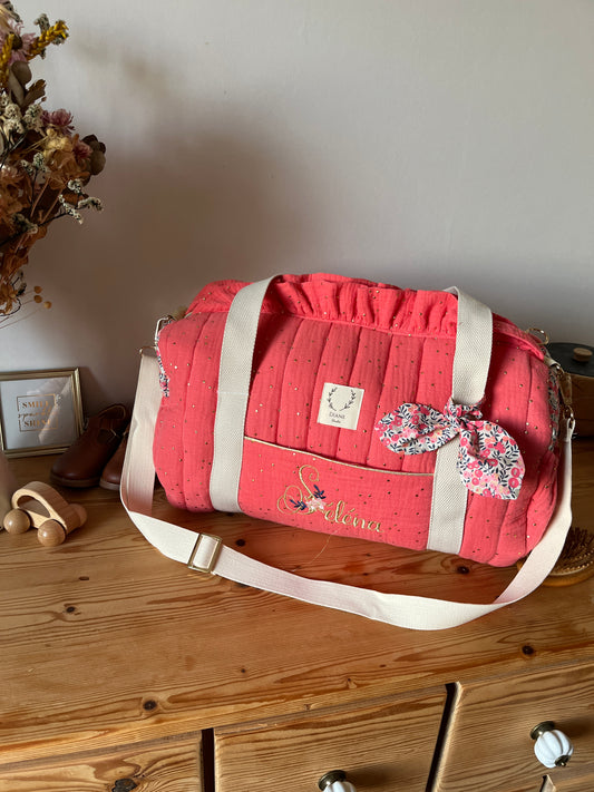 Le sac Louison initiale florale - sur commande