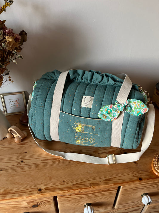 Louison  le sac polochon enfant eucalyptus