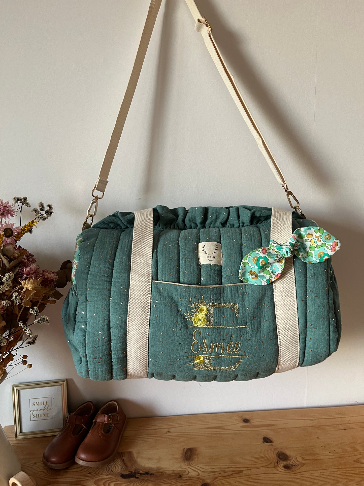 Louison le sac polochon volant corail ou eucalyptus