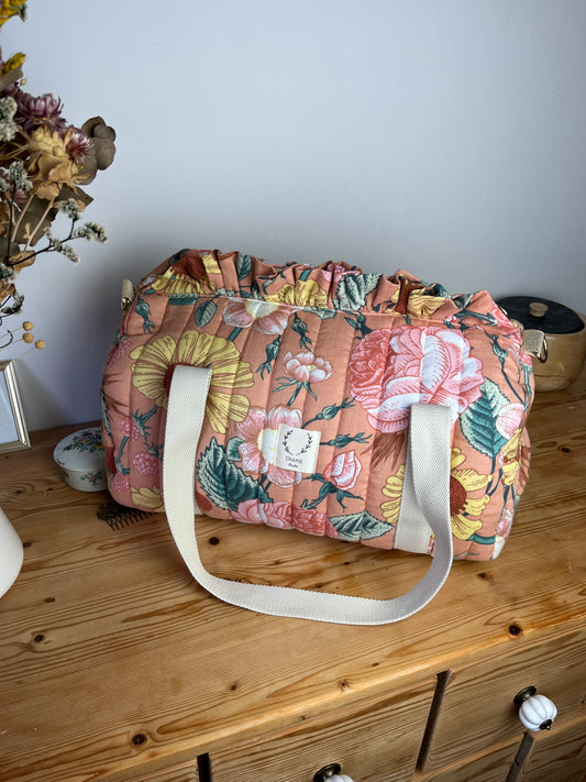 Sac Louison gaze fleurie