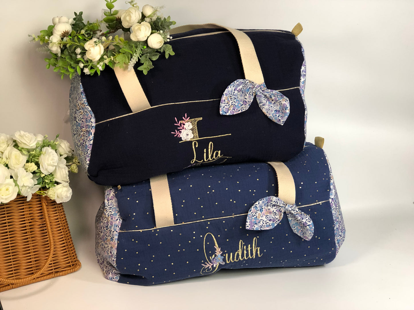 Sac Louison adulte initiale florale