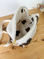 Prototype sac Colette souple en sherpa coeur chocolat