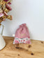 Pochon personnalisé gaze rose thé et saarah