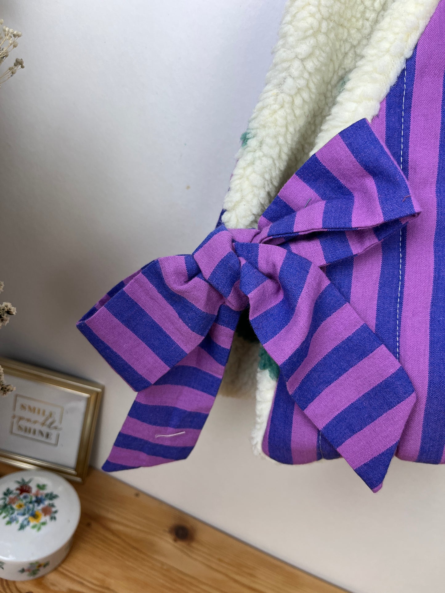 Le pull Joséphine sherpa tulipes mauve