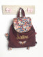 Le sac à dos enfant personnalisé Églantine gabardine bordeaux et liberty thorpe