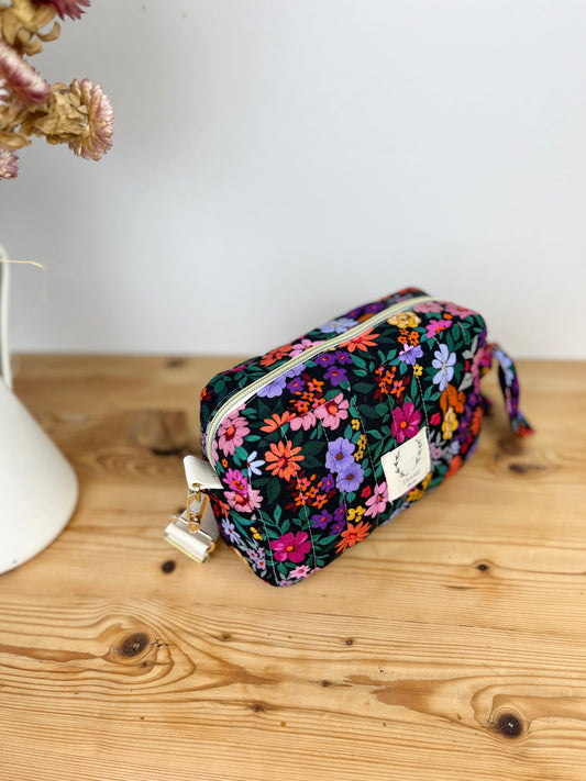 Le sac bandoulière Elisabeth bloom fond noir