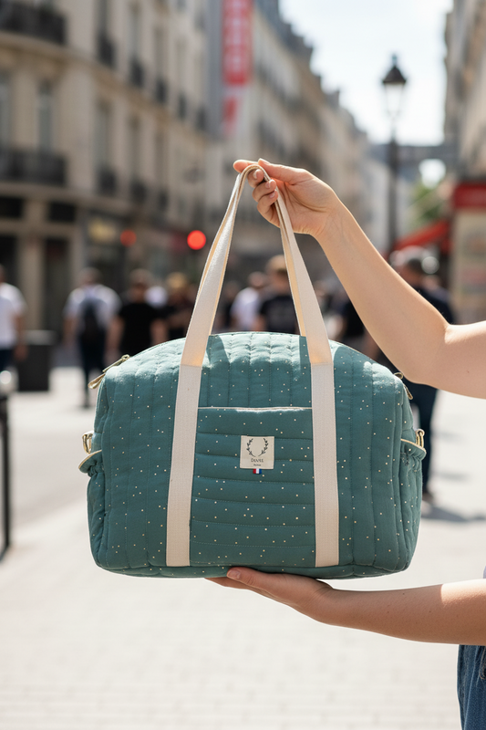 Aimé le sac à langer double gaze eucalyptus