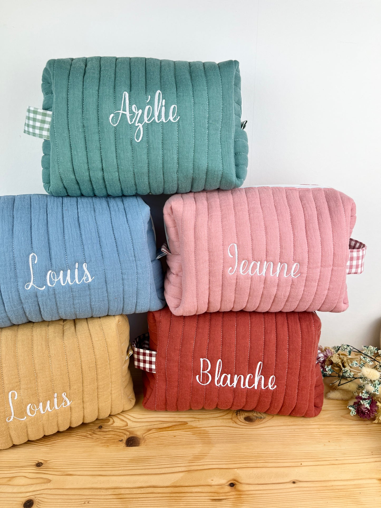 Ensemble fratrie : trousses de toilette