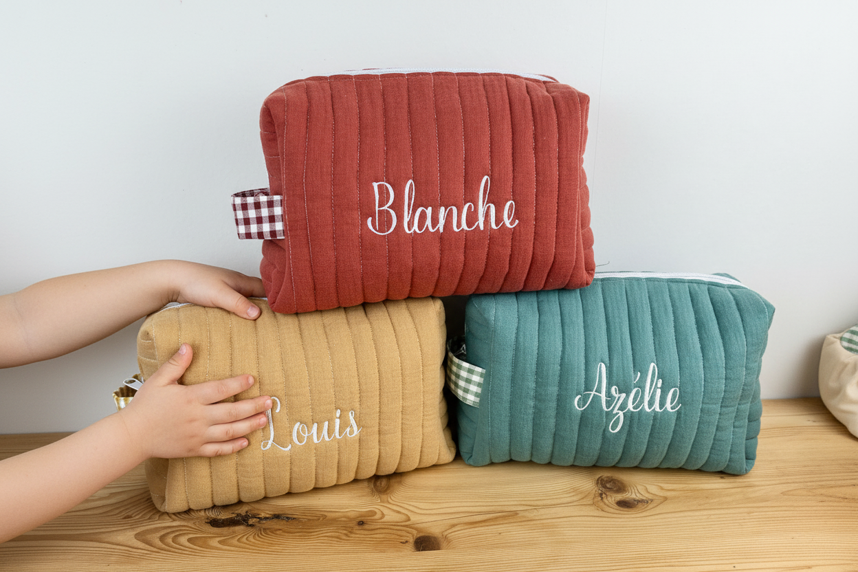 Ensemble fratrie : trousses de toilette