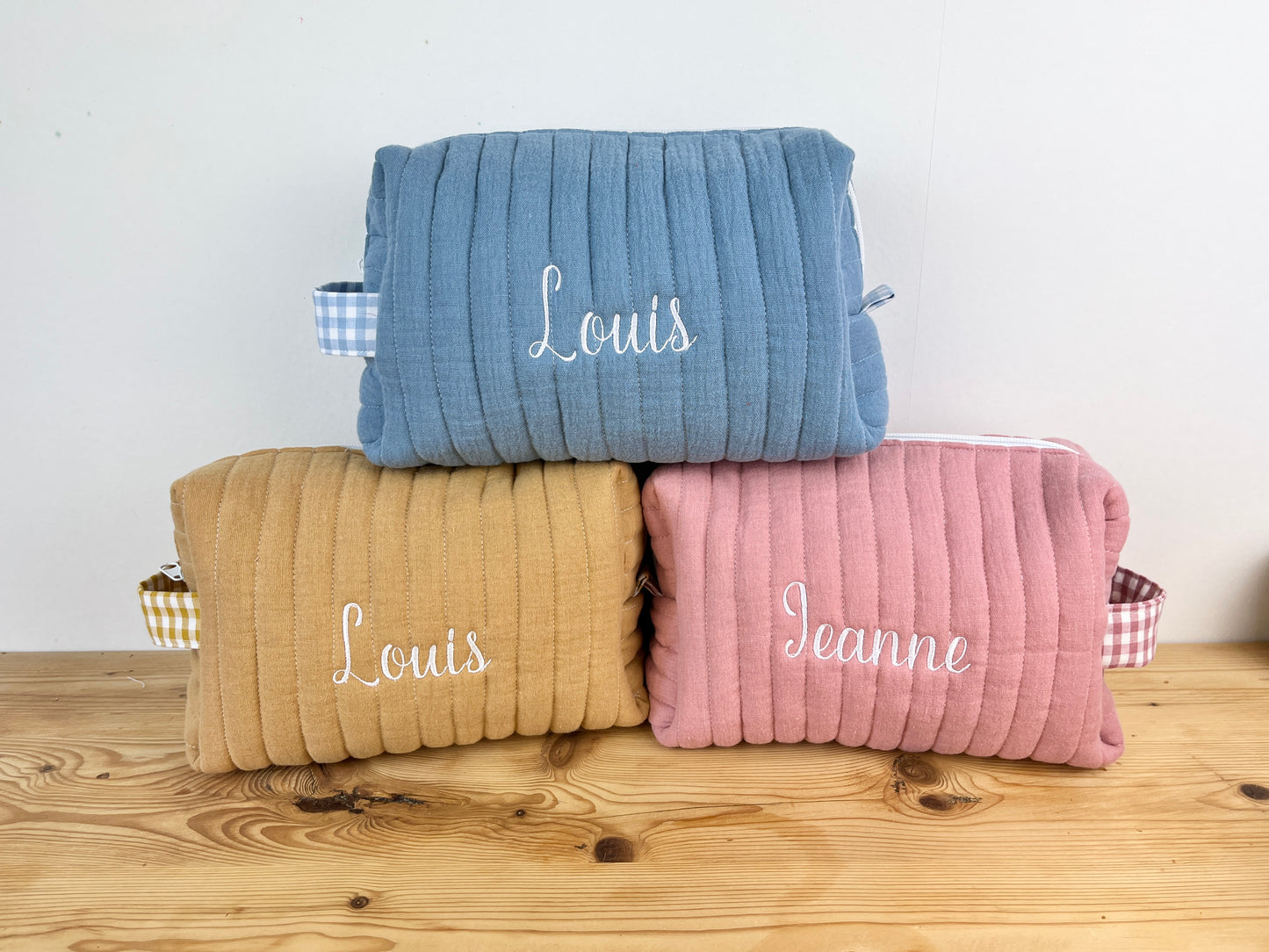 Ensemble fratrie : trousses de toilette