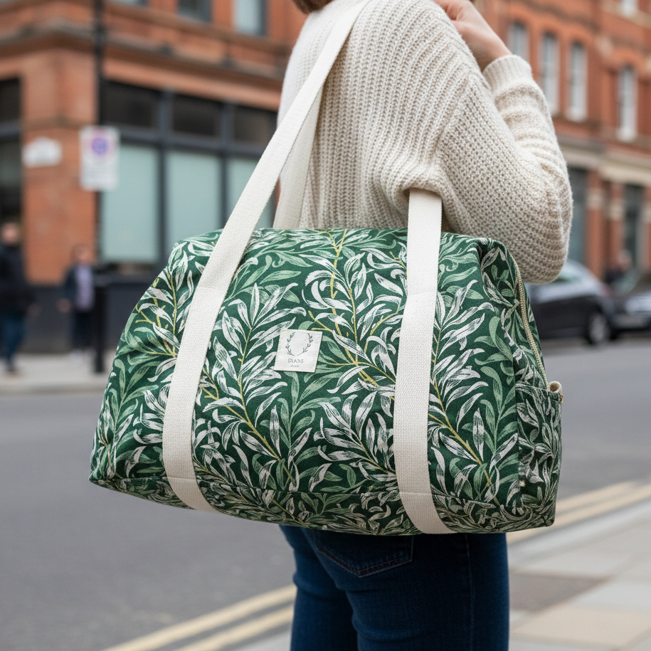 Hélène le sac à langer souple feuillage