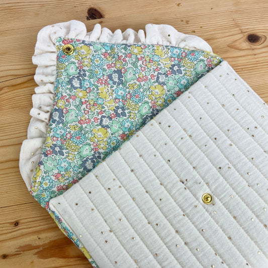Pochette crème doré et Liberty of London