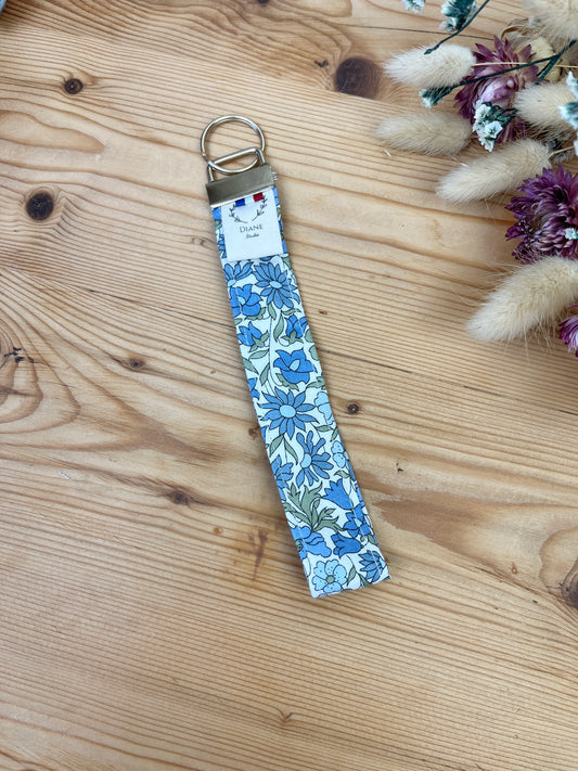 Porte clé Liberty poppy bleu