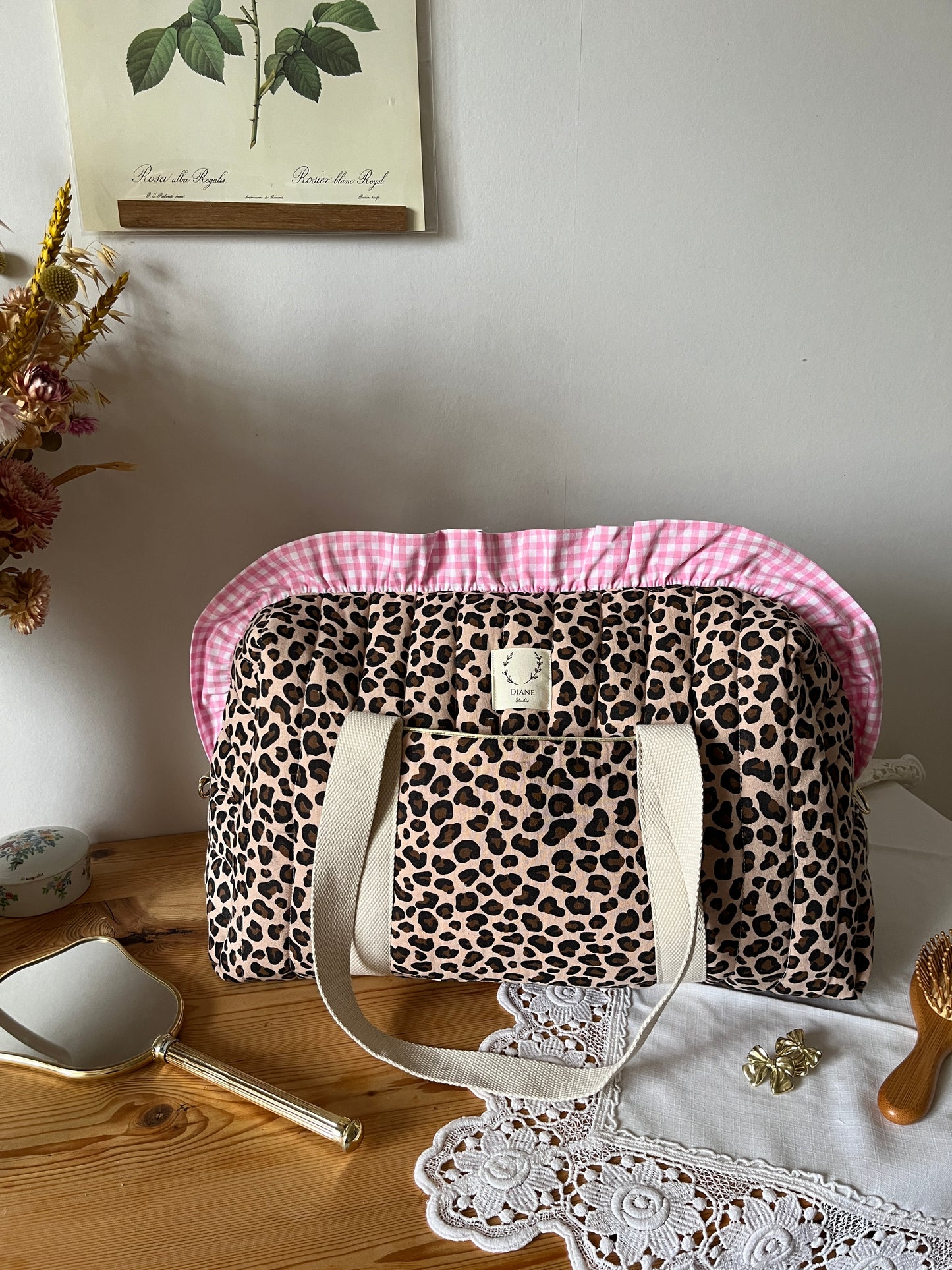 Le sac Chloé léopard et vichy rose