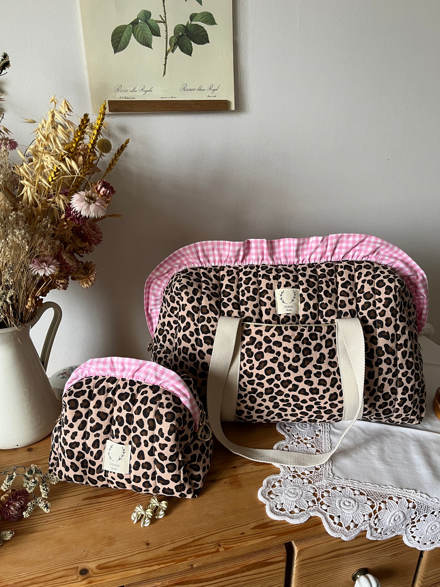 Le sac Chloé léopard et vichy rose