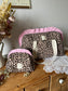 Ensemble Sac Chloé et trousse à volants - sur commande