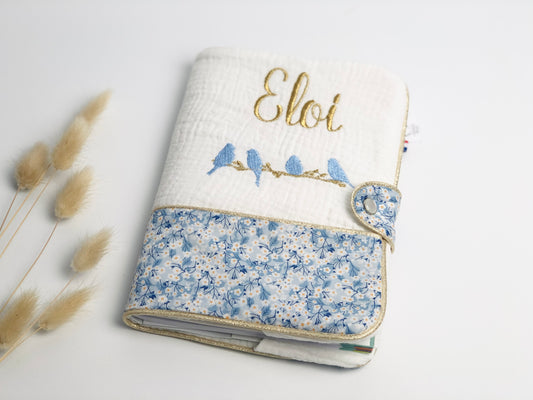 Mahé le protège carnet Liberty mitsi bleu