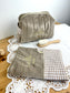 NOUVEAU Ensemble : Trousse de toilette, couverture, et protège carnet personnalisable