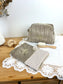NOUVEAU Ensemble : Trousse de toilette, couverture, et protège carnet personnalisable