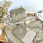NOUVEAU Ensemble : Trousse de toilette, couverture, et protège carnet personnalisable