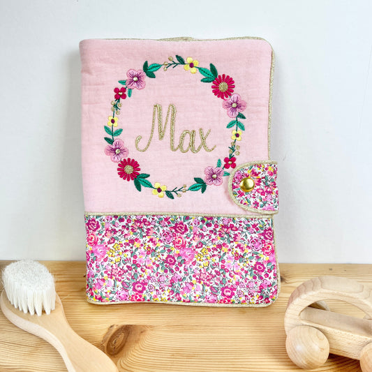 Protège carnet rose et Liberty Emma