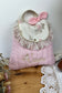 Le sac à dos Églantine jacquard roses pailleté gaze rose poudré