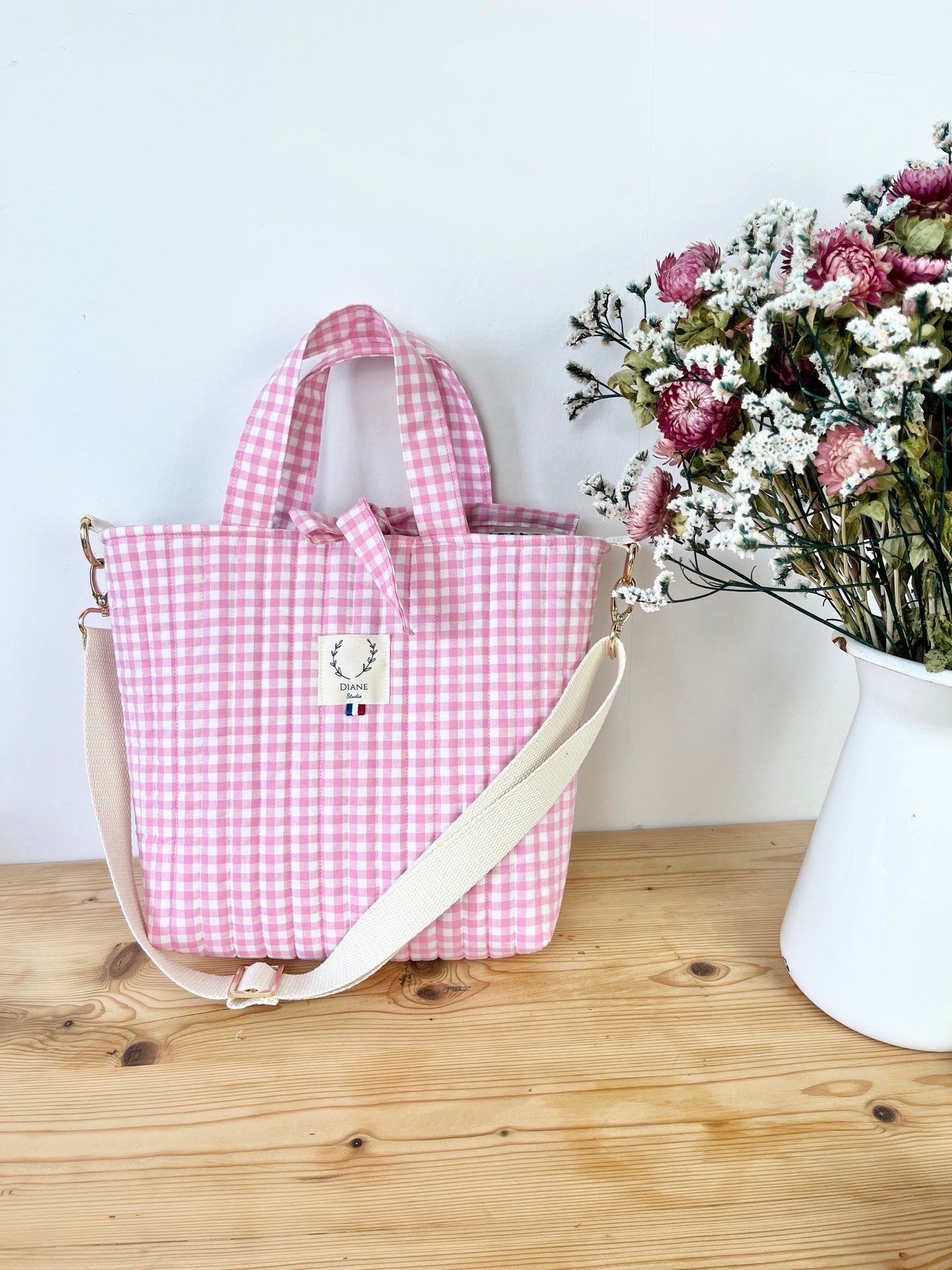 Sac Félicie vichy rose