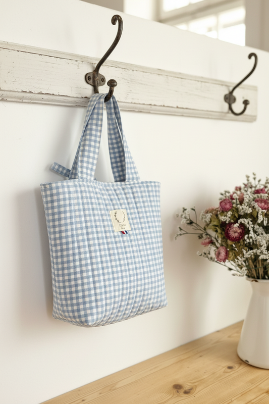 Sac Félicie vichy bleu