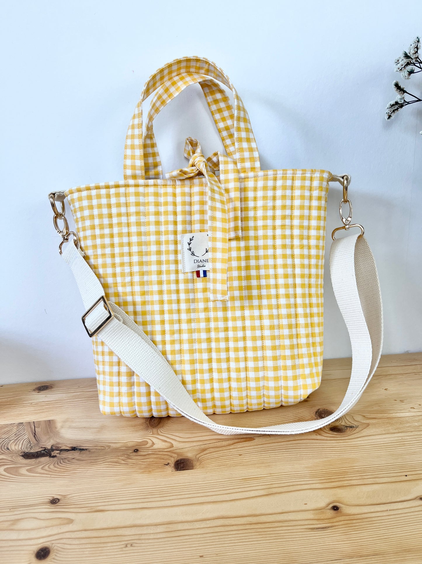 Cabas Vichy jaune