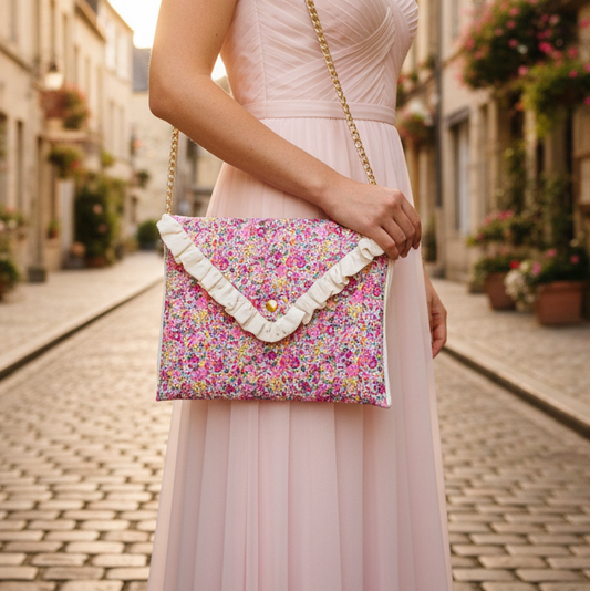 Charlotte la pochette enveloppe avec chaîne 100% personnalisable