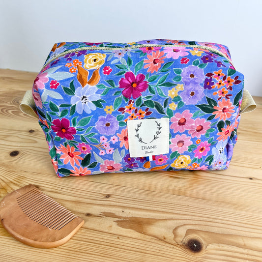 Trousse bloom indigo